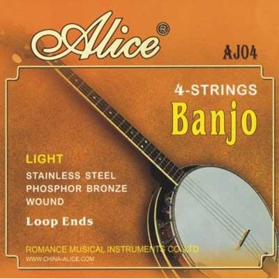 ALICE AJ04 Struny do banjo 4 struny 9-30-49