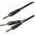 ROXTONE SAMURAI kabel 1x Jack 6.3 mm stereo - 2x Jack 6.3 mm mono 3 metry-6251