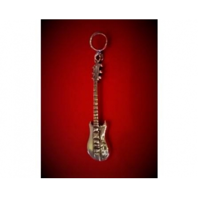 Srebrna gitara elektryczna SG - wisiorek na łańcuszek/rzemyk -6845