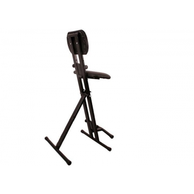 AKMUZ T-6 BK krzesło dla gitarzysty / muzyka z oparciem i regulacją - czarne-11148