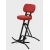 LIBEDOR Krzesło dla muzyka z oparciem i regulacją red-11128