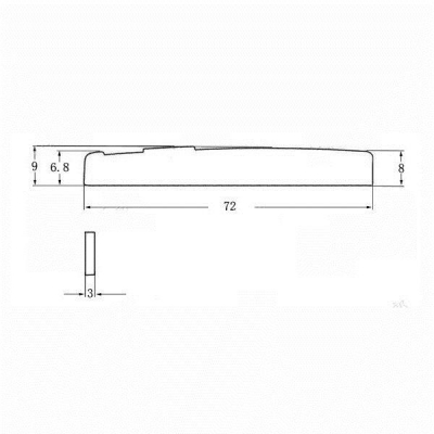 Siodełko mostka - podstrunnik - do gitary akustycznej - czarne-11628