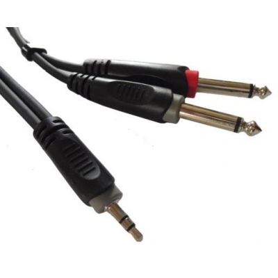 ROXTONE SAMURAI kabel 1x Jack 3.5 stereo - 2x Jack 6.3 mm mono 6 metrów-11632