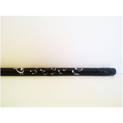 Muzyczny ołówek z nutkami - czarny-11803