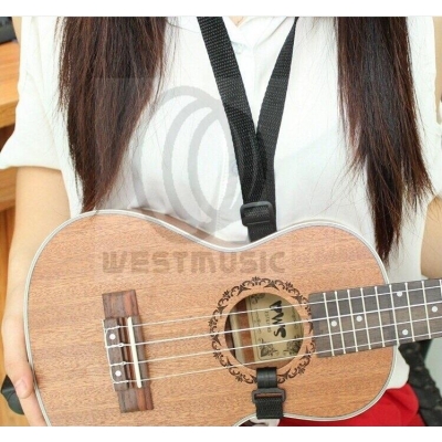HAWAii regulowany pas do ukulele lub gitary klasycznej w rozmiarze 1/4 - pomarańczowy-11936