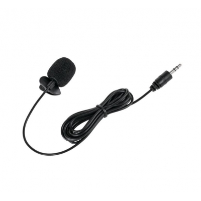 REBEL krawatowy mikrofon pojemnościowy z klipem na kablu o dł 2m (wtyk JACK 3.5 mm)-12141