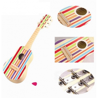 Tęczowa gitara dla dzieci 6-strunowa-12822