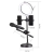 KA-LINE STANDS VLOGER's SET - statyw stołowy na mikrofon i 2 smartfony + lampa pierścieniowa LED -  
-14129