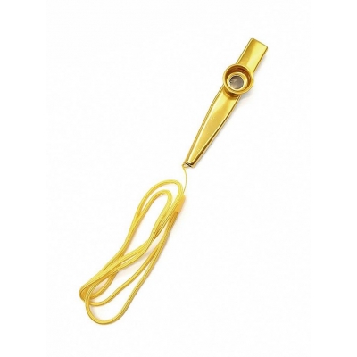 KAZOO metalowe - złote ze sznureczkiem-14278