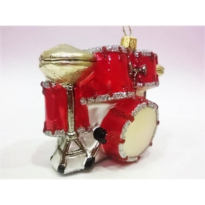 Perkusja - szklana bombka ręcznie malowana-14693