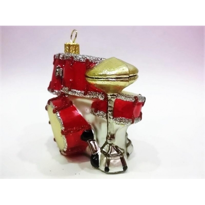 Perkusja - szklana bombka ręcznie malowana-14695