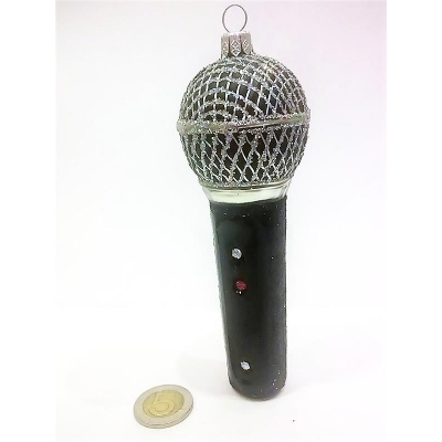 Mikrofon - Szklana bombka ręcznie malowana-14725
