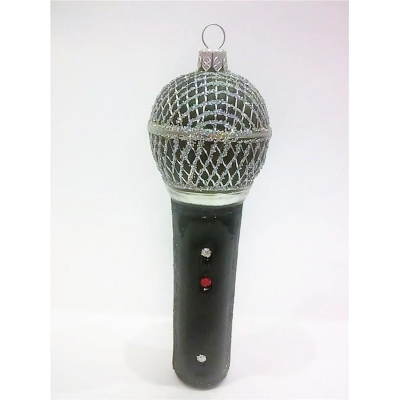 Mikrofon - Szklana bombka ręcznie malowana-14727