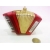 Czerwony Akordeon ze złotym miechem - szklana bombka ręcznie malowana-14741