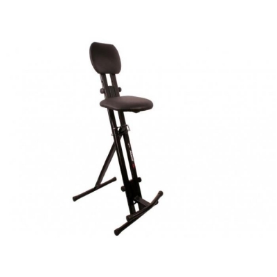 AKMUZ T-6 BK krzesło dla gitarzysty / muzyka z oparciem i regulacją - czarne-1505