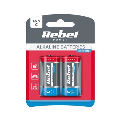 REBEL EXTREME bateria alkaliczna R14 - blister 2 sztuki-15543