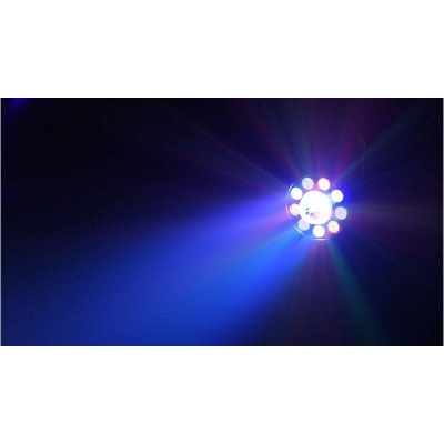 LIGHT4ME LED FLOWER PAR DMX - mały i lekki reflektor typu PAR z efektem FLOWER - 9x1W LED RGB -15869