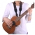 LATINO regulowany pas do ukulele, guitarlele lub gitary klasycznej w rozmiarze 1/4 - czarny-16033