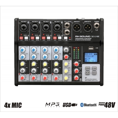 RH SOUND SE6-ME USB BLUETOOTH mixer audio + player/recorder MP3 WMA FLAC-16195
