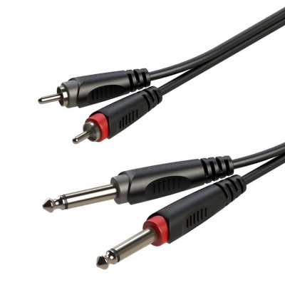 ROXTONE SAMURAI kabel audio 2x Jack 6.3 m - 2x RCA m 6m-16336