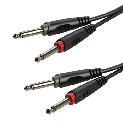 ROXTONE SAMURAI kabel 2x Jack 6.3 mm mono - 2x Jack 6.3 mm mono 1.5 m -17084
