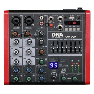 DNA CM4-DSP  4-kanałowy mikser audio DSP USB/MP3 Bluetooth Phantom -17335