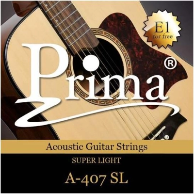 PRIMA Struny do gitary akustycznej 11-52 + dodatkowa struna E1 gratis-18007