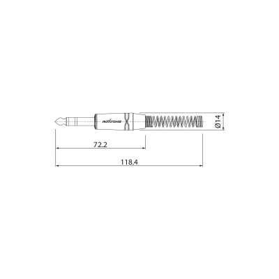 ROXTONE SAMURAI kabel Jack 6.3 mm stereo - Jack 6.3 mm stereo 5m-18680