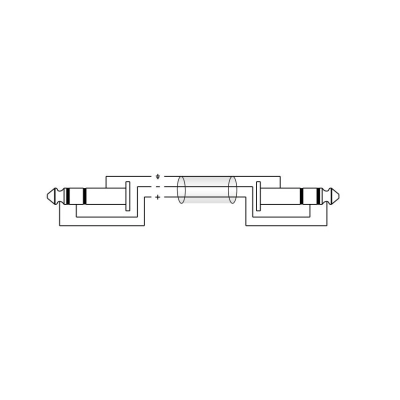 ROXTONE SAMURAI kabel Jack 6.3 mm stereo - Jack 6.3 mm stereo 1m-18690