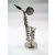 Miniaturowy saksofon z zegarkiem - silver -18813