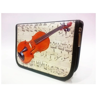 Muzyczny piórnik - sztywny duży - skrzypce-19200