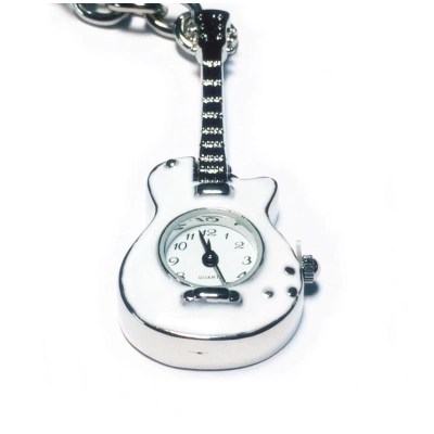Brelok z zegarkiem - biała gitara elektryczna LES PAUL -19697