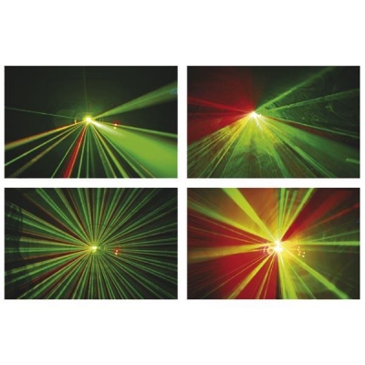 HQ Power Laser RGY Green (40mW)/Czerwony + Żółty (60mW) 100mW - 9 DMX-4260
