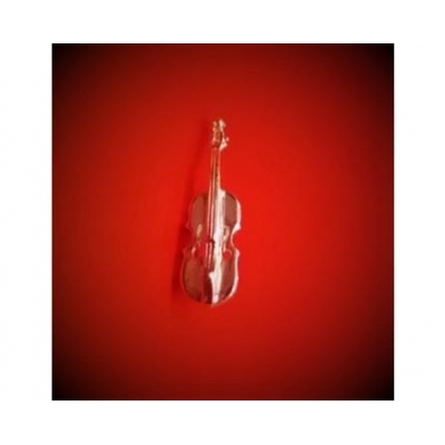 Srebrne skrzypce - przypinka, broszka-6950