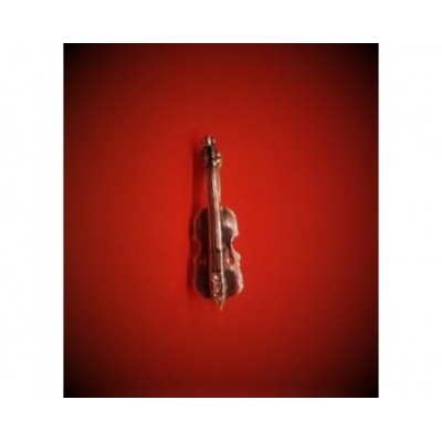 Srebrne skrzypce - przypinka, broszka-6953