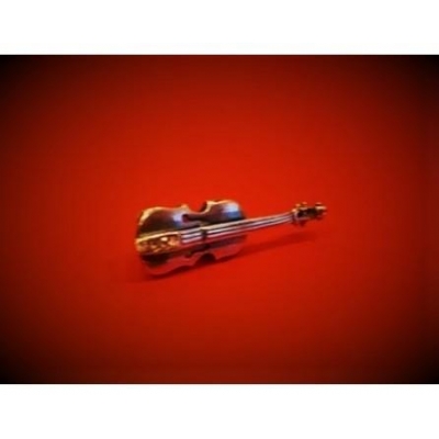 Srebrne skrzypce - przypinka, broszka-6956