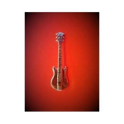Srebrna gitara elektryczna sg - przypinka, broszka-6967