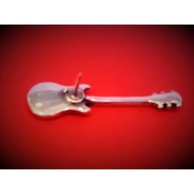 Srebrna gitara elektryczna sg - przypinka, broszka-6968