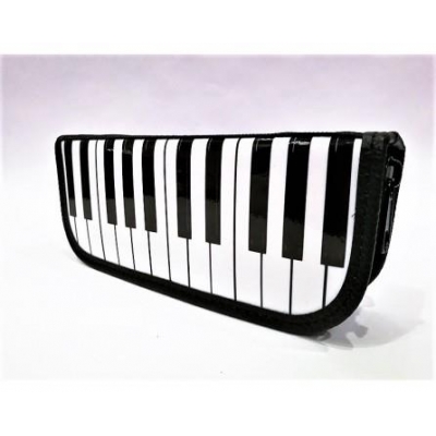 Muzyczny piórnik - sztywny mały - klawiatura fortepianu-7068