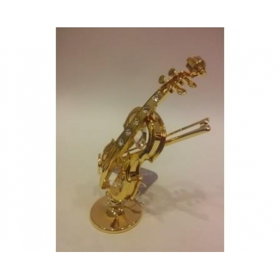Miniaturowe skrzypce z kryształami Swarowskiego -7238