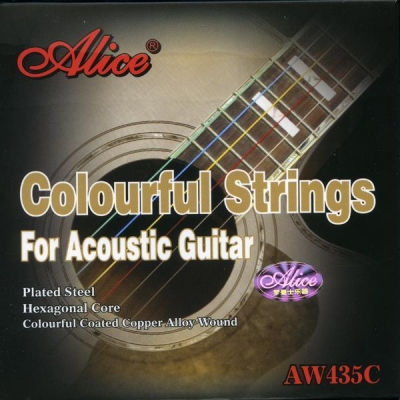 ALICE AW435C Kolorowe struny do gitary akustycznej 11-52 -7937