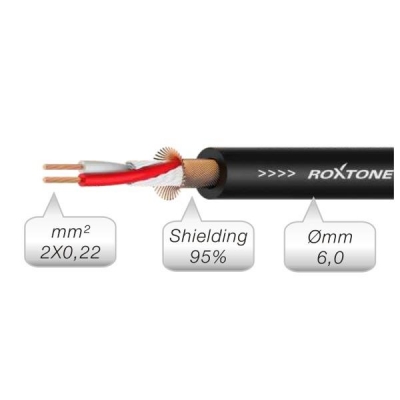 ROXTONE SAMURAI kabel mikrofonowy JACK 6.3 mm mono - XLR f 3m-9637