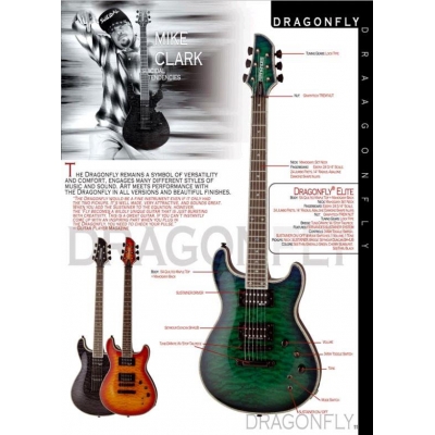 FERNANDES DRAGONFLY STANDARD BLK gitara elektryczna - czarna -9912